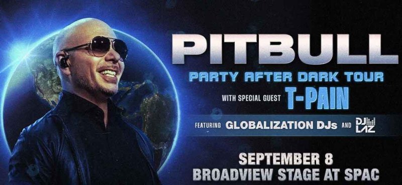 Pitbull at Saratoga Performing Arts Center Sept. 26.