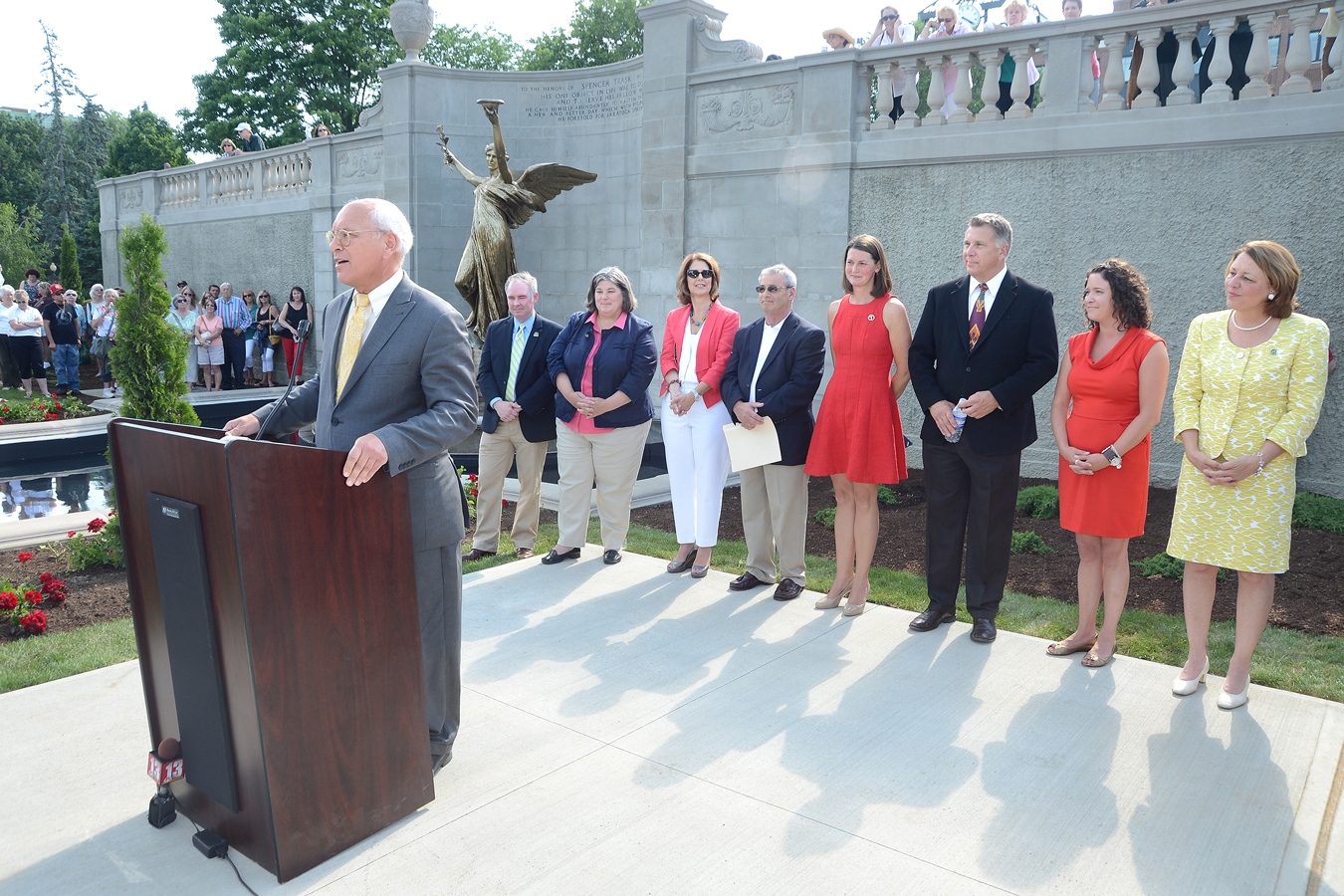 Congressman Paul Tonko and other officials at the re-dedication ceremony. Photo © 2015 SaratogaPhotographer.com