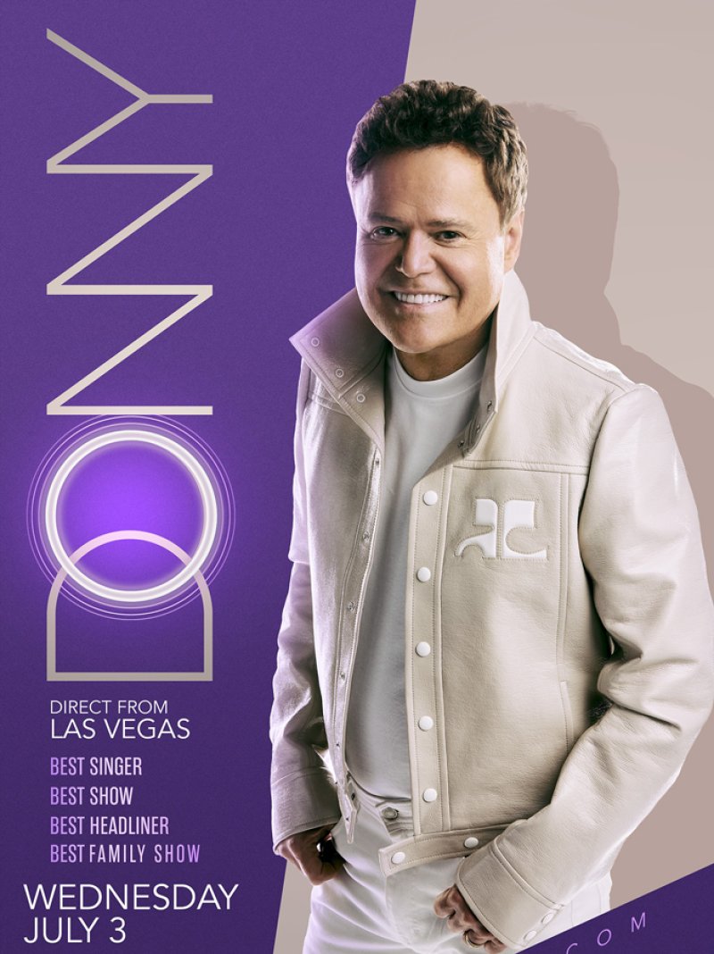 Donny Osmond live and in-person on July 3.