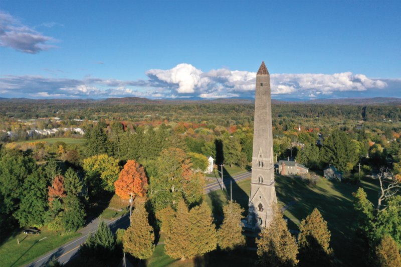 The Saratoga Monument, located in the village of Victory, is one of five sites encompassed by the Saratoga National Historical Park. Saratoga National Historical Park – which will celebrate the 250th anniversary commemorations of the signing of the Declaration of Independence in 2026 and of the battles in 2027, is slated to benefit from $6.6 million in funding. Photo by SuperSource Media. 