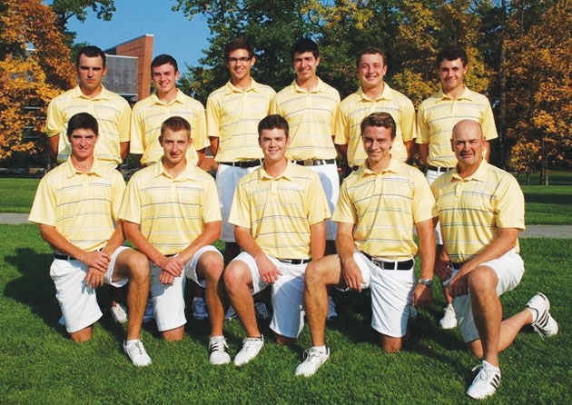 Members of the Skidmore men’s golf team are headed to Florida for the NCAA  Division III Championships, May 14, after winning the Liberty League title on Sunday. This is the 27th consecutive trip the program has made the national event. Members of the Skidmore men’s golf team are headed to Florida for the NCAA  Division III Championships, May 14, after winning the Liberty League title on Sunday. This is the 27th consecutive trip the program has made the national event.