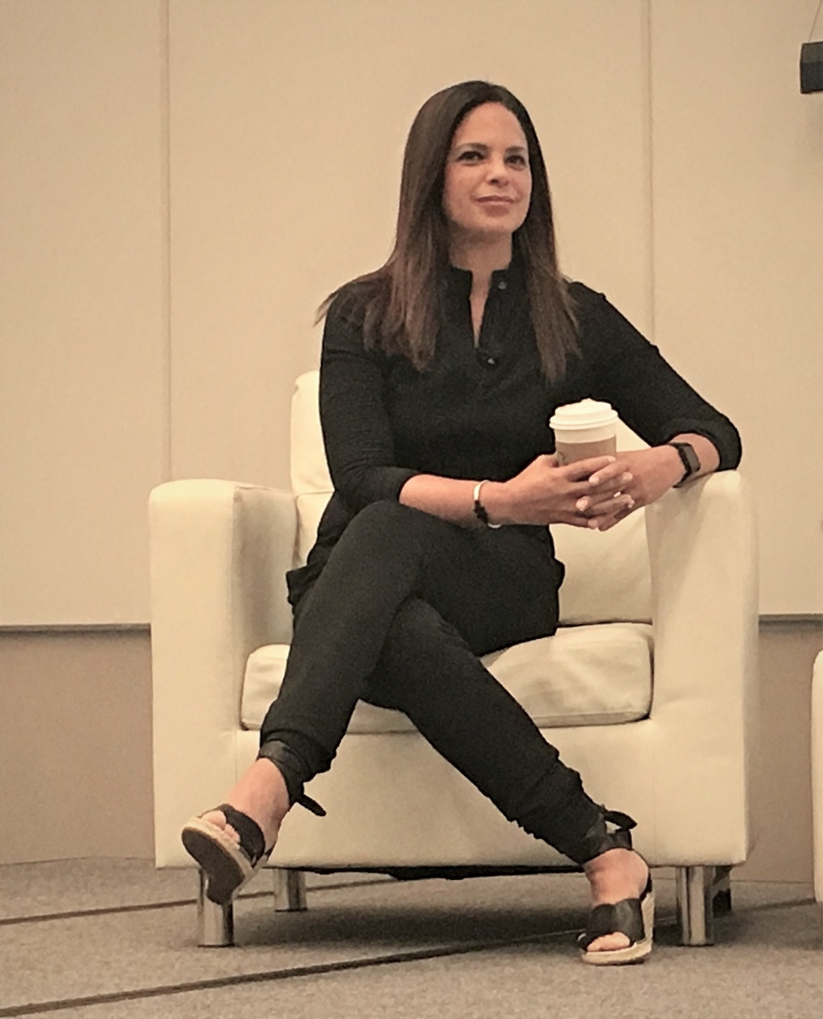 Soledad O’Brien speaking to journalists during a presser at the Saratoga Springs City Center on Aug. 14, 2017. 