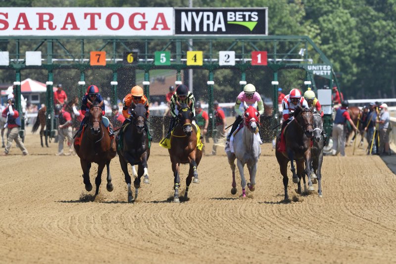 First race of opening day, 2023. Photo by Dom Napolitano, courtesy of NYRA.
