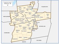 Congressional District 20 will include the northern portion of Saratoga County. Map provided.