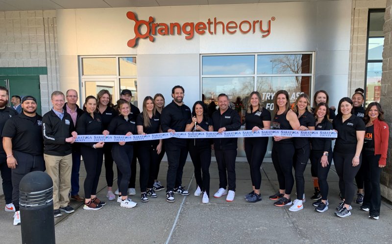 The OrangeTheory location at the Wilton Mall celebrated its grand opening with a ribbon-cutting ceremony last week. Photo by Jonathon Norcross.