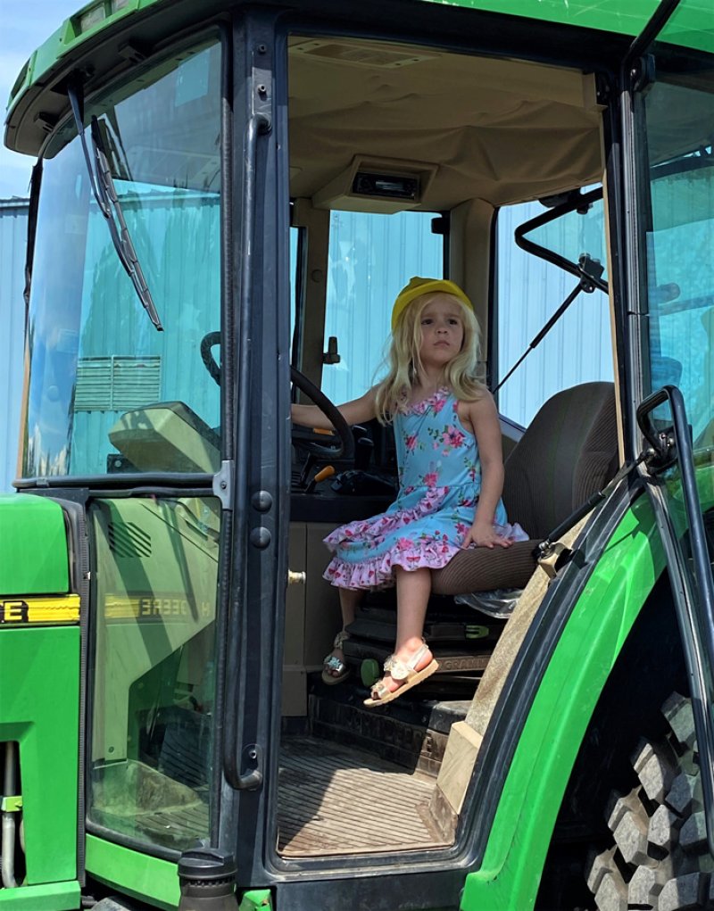 Sienna, age 4-1/2, visiting from Long Island, at Big Truck Day.  