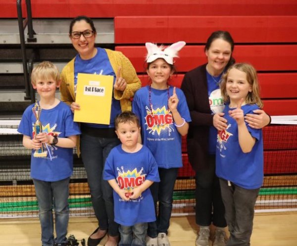 Schuylerville’s Division 1 team won first place at the 2024 Region 6 Odyssey of the Mind competition. Photo provided by Tara Sullivan.