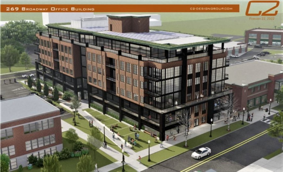 Site Plan submitted to the city Planning Board regarding proposed development at 269 Broadway.