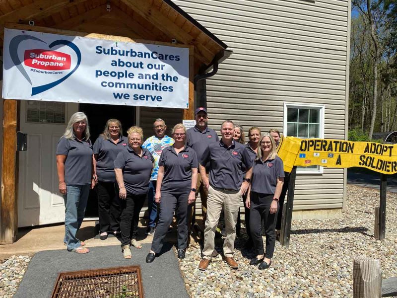  Representatives from Suburban Propane’s Fort Edward, location assembled care packages at Operation Adopt A Soldier in Saratoga.  Photo provided. See Story pg. 6