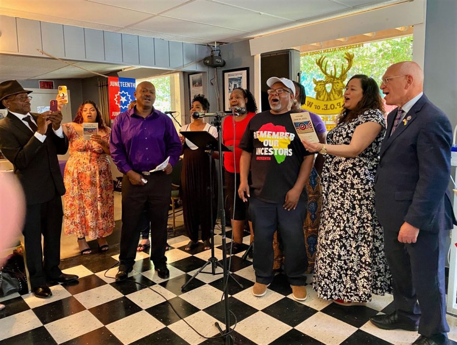 Juneteenth celebration of freedom at Frederick Allen Elks Lodge on  Beekman Street on June 20, 2022. Photo by Thomas Dimopoulos. 