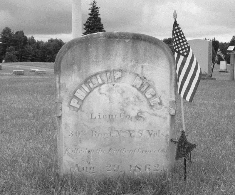 Phillip Rice 1822-1879, Corinth Rural Cemetery. Photo provided by The Saratoga County History Roundtable.
