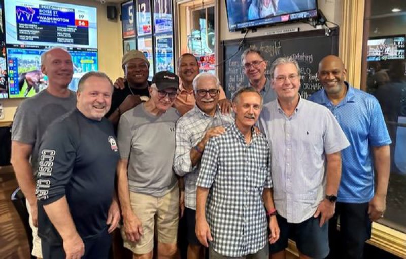Members of the Saratoga Springs 1977-1978 varsity boys basketball team, from left: Mark Hotaling, Daniel Rivers, Rick Williams, Damian Fantauzzi, Buddy Clarke, Rich Johns, Brad Ewing, Steve Didziulis, Willie Doherty and Jimmy Gant (Photo provided by Rich Johns).