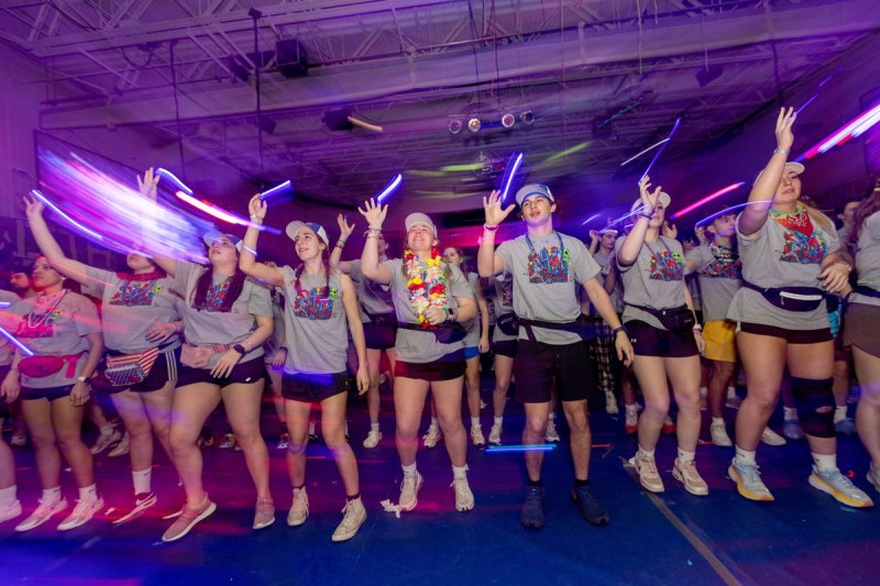 Photo of students celebrating at a previous South High Marathon Dance via the event’s Facebook page. 