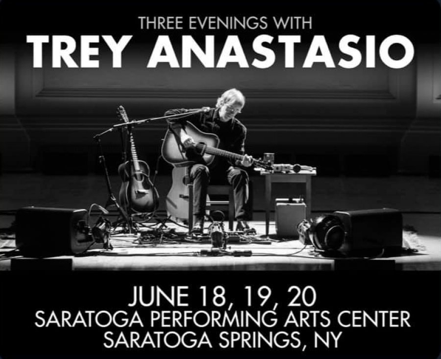 Trey Anastasio, of Phish fame, has announced he will perform at Saratoga Performing Arts Center during three nights in June.