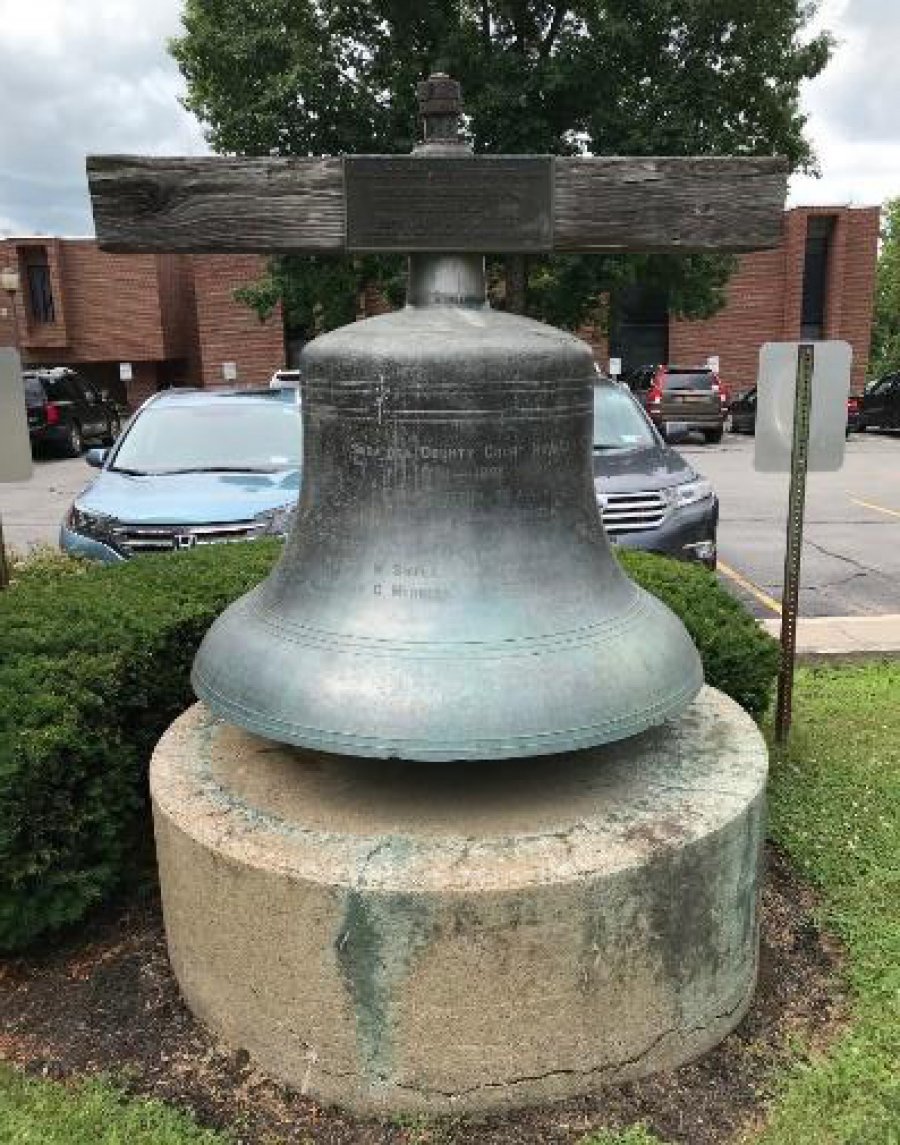 1891 Saratoga Courthouse Bell. Photo provided by The Saratoga County History Roundtable.